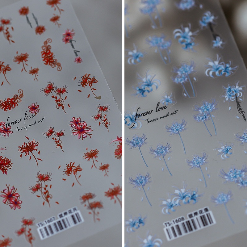 Miếng Dán Trang Trí Móng Tay Họa Tiết Hoa Xinh Xắn TS1607