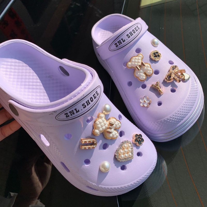 Bộ Phụ Kiện Khóa Giày Crocs Hình Hoa Xinh Xắn Cho Bé DIY