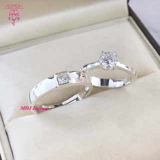 Nhẫn cặp bạc đẹp đơn giản - MDJ