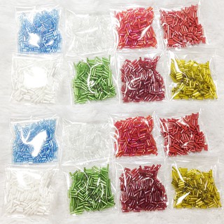 Hạt cườm gãy ống trúc kết áo trang trí t rang phục 6mm