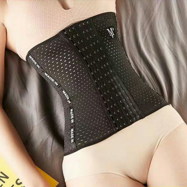 Đai nịt bụng chống cuộn, định hình, siết eo 6 móc cài