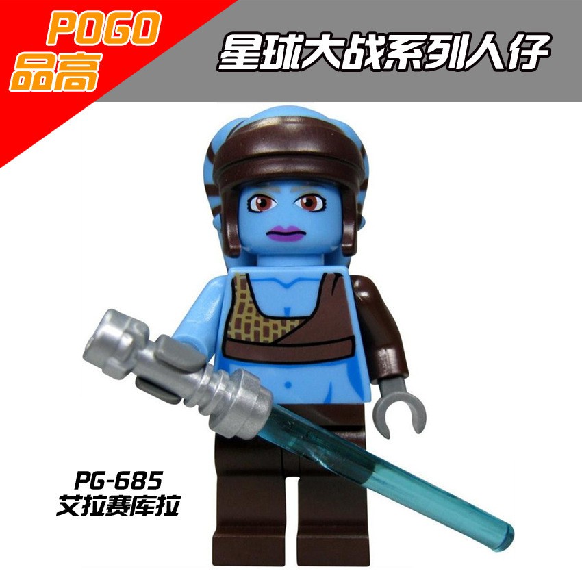 Đồ chơi búp bê cho trẻ emPG8034 Pingo loạt phim Star Wars Luke Kuigang Jinsava lắp ráp khối xây dựng minifigure túi đồ chơi giáo dục <