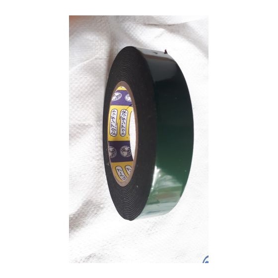 Băng keo 2 mặt cường lực siêu dính - Xốp Đen Da Xanh - 2,4cm - Hình Thật