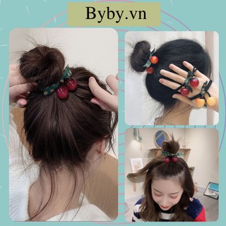 Chun buộc tóc hình quả cherry phong cách hàn quốc cho nữ