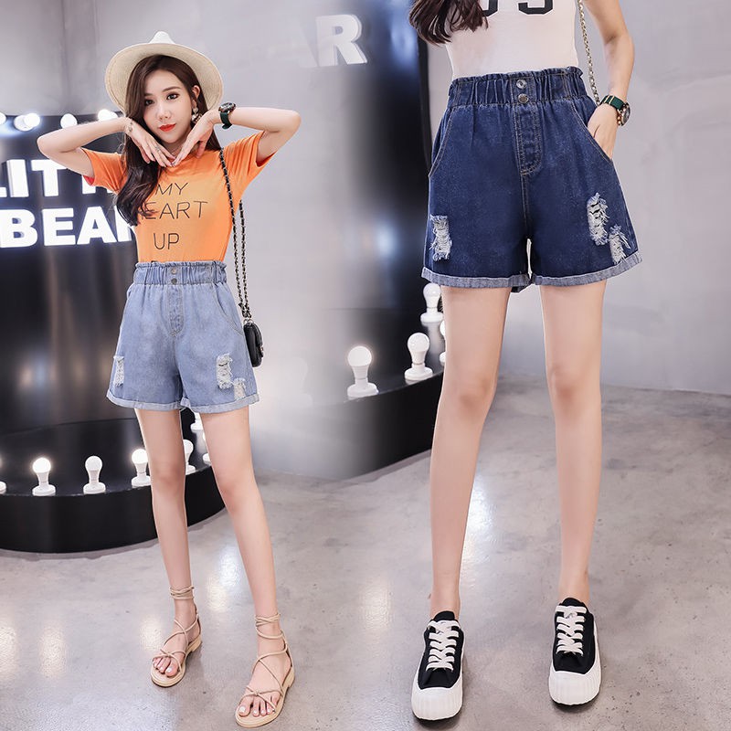 Quần Short Jeans Rách Lưng Cao Thời Trang Cho Nữ 200 Jin | BigBuy360 - bigbuy360.vn