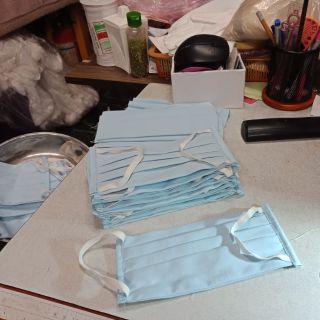 Khẩu trang vải, loại xếp ly