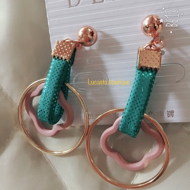 Bông tai dây xanh tai đinh [mã số 4660841]