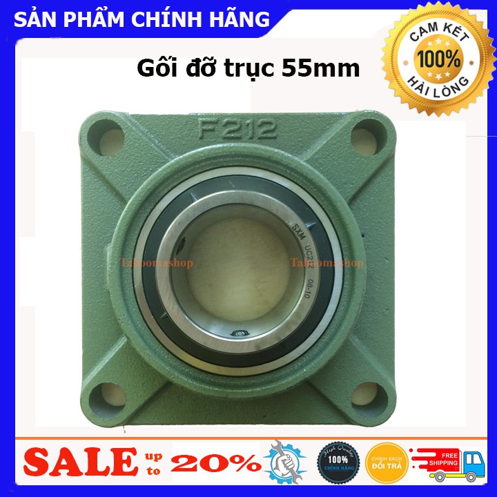 Gối Đỡ Vòng Bi 55mm, gối đỡ hình vuông UCF211