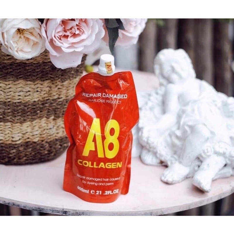 Hấp phục hồi tóc hư tổn COLLAGEN A8 600ml