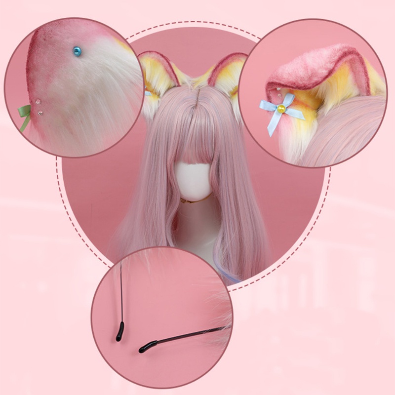 Băng Đô Tai Mèo Lông Xù Đáng Yêu Dành Cho Chụp Ảnh