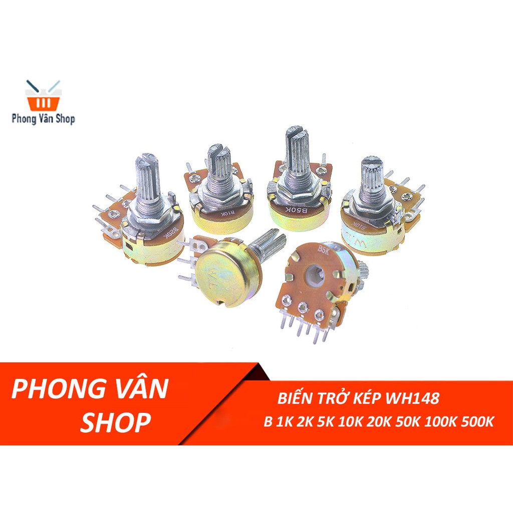 Biến trở kép WH148 B 1K 2K 5K 10K 20K 50K 100K 500K