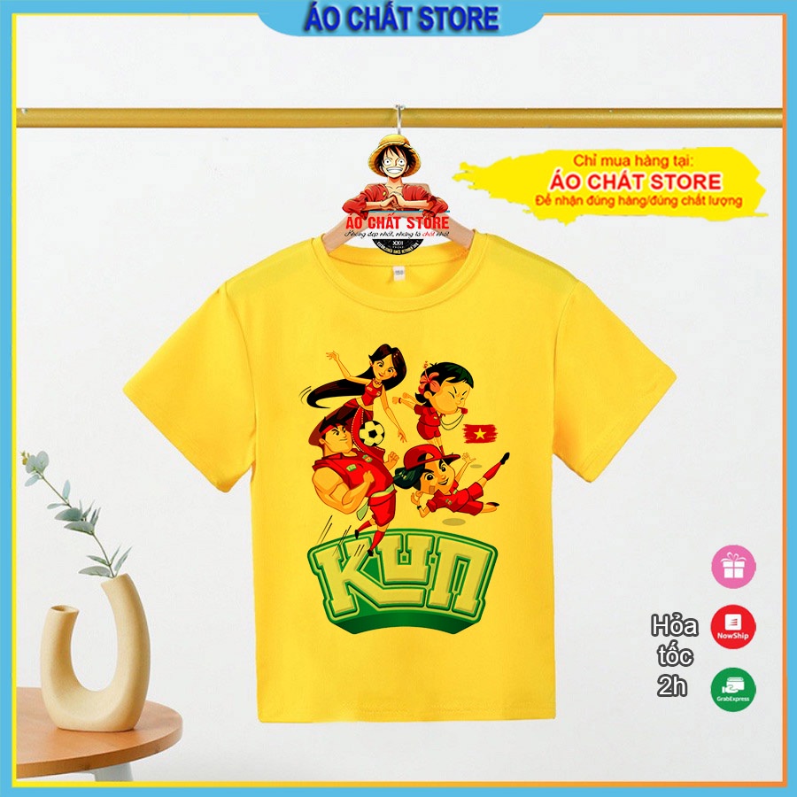 Áo thun in hình Gia Đình Kun Family nông dân siêu phàm siêu đẹp cho bé trai | bé gái KUN08