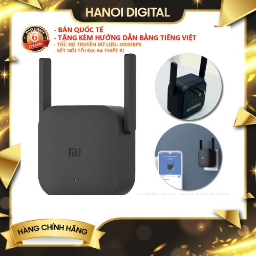 Kích sóng wifi Xiaomi Pro Mi Wifi Repeater Pro R03 phiên bản mới 300Mbps