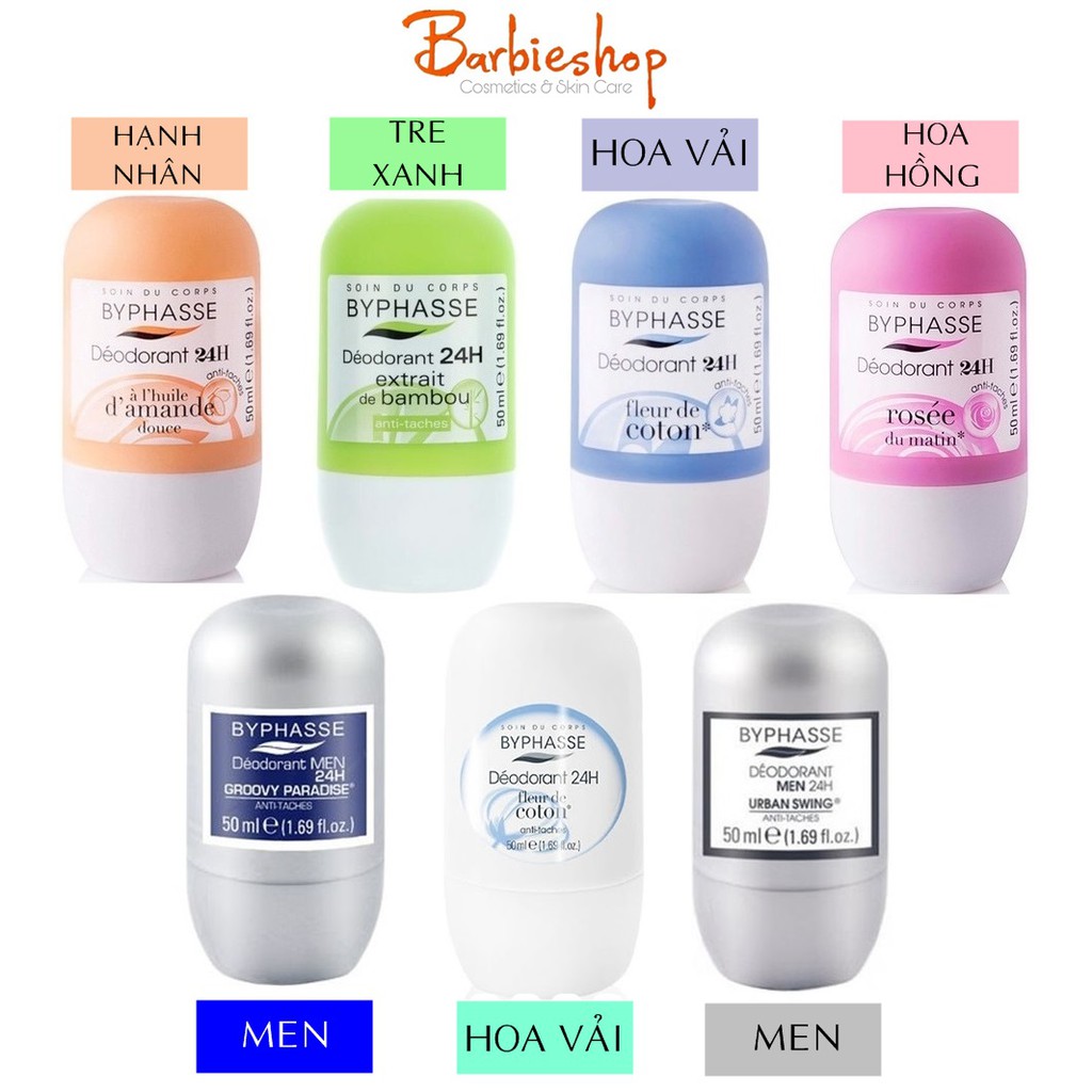 Lăn khử mùi Byphasse Deosdorant 24H 50ml