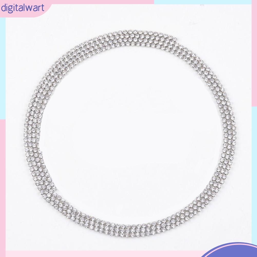 Vòng cổ hợp kim dáng dài đính đá nhân tạo lấp lánh sang trọng cá tính dành cho nữ