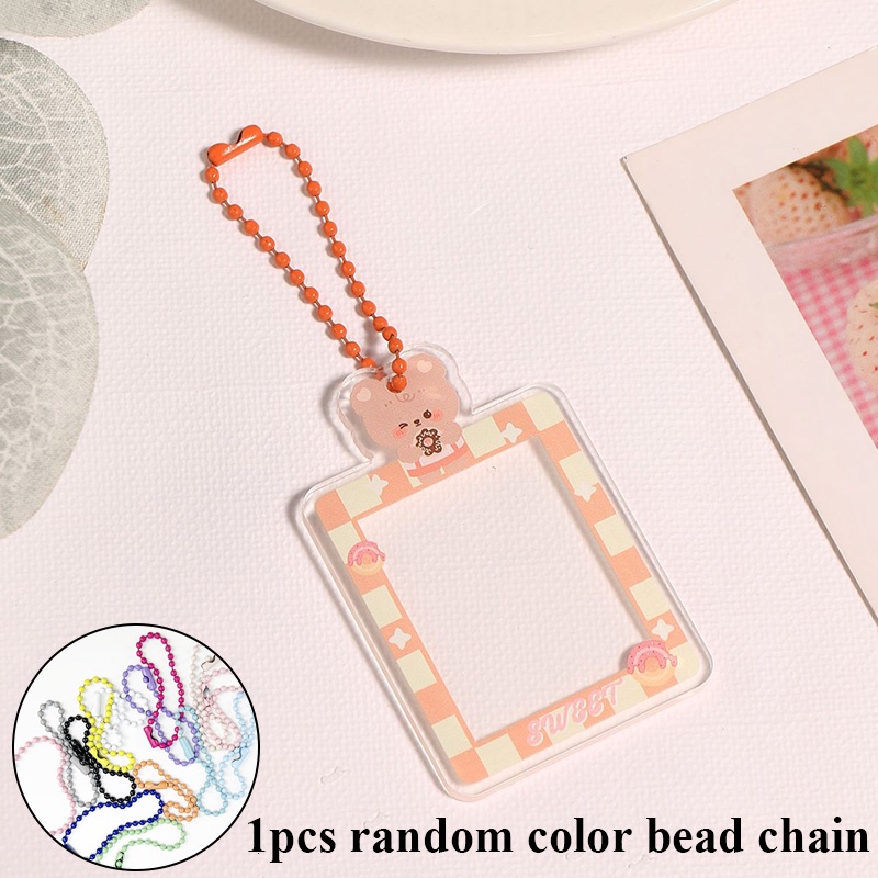 Móc Khóa 1Inch Bằng Acrylic Trong Suốt Dễ Thương Kèm Móc Treo Túi