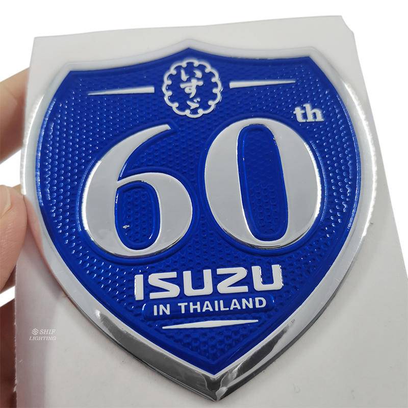 1 Miếng Dán Logo ABS 60TH ISUZU Trang Trí Xe Hơi
