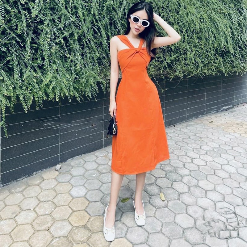 Váy Thô Cổ Yếm Dáng Dài Hàng Quảng Châu V1038-Teen 888