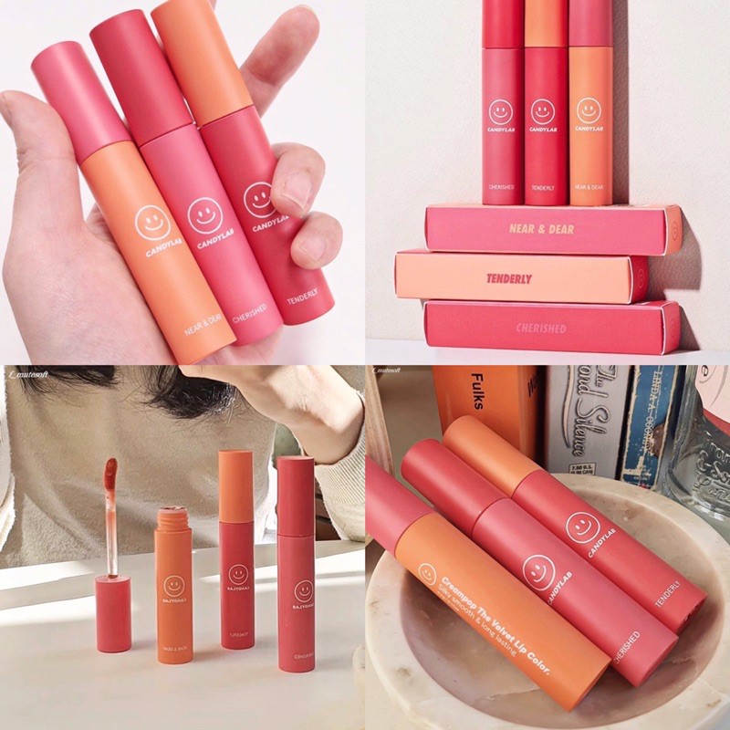 [Vỏ Mới 16,17,18] Son kem siêu lì CandyLab Creampop The Velvet Lip Color 18 màu (Có Sẵn)