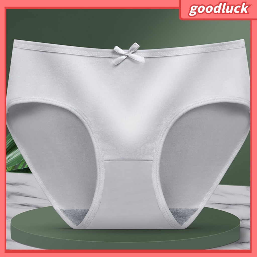 |Golck| Quần Lót Lưng Vừa Co Giãn Thoáng Khí Phong Cách Hàn Quốc Cho Nữ