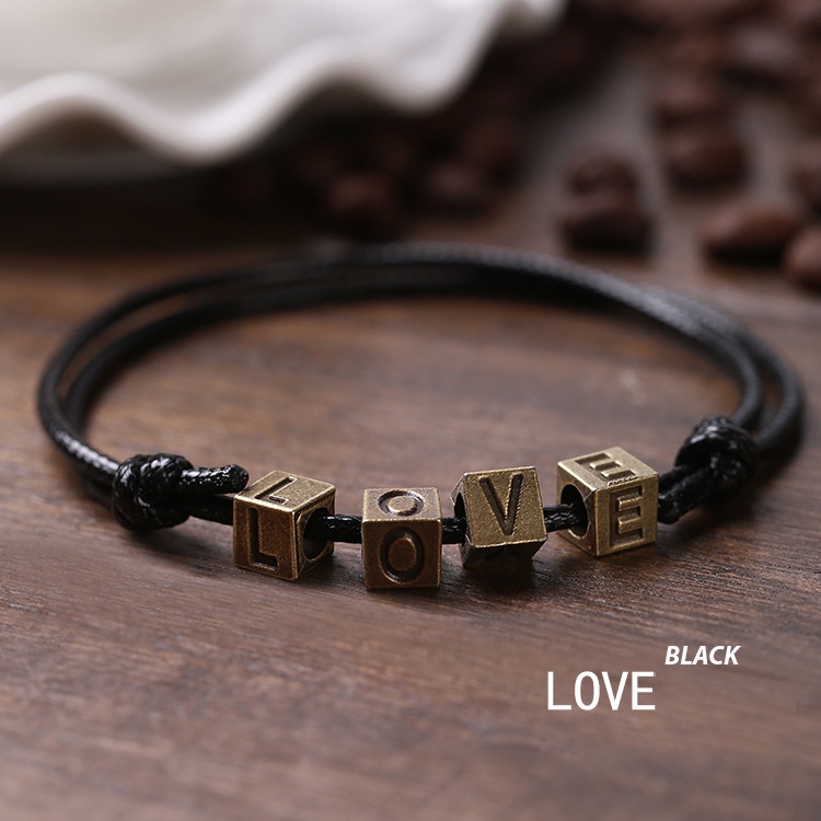 Vòng tay đôi Bella925 lắc tay i love u phong cách Hàn Quốc