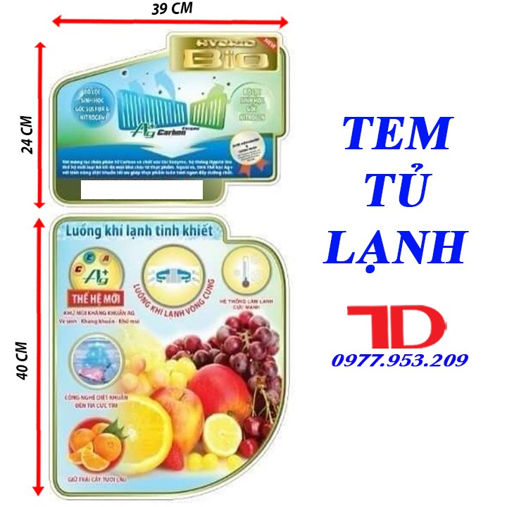 Tem dán tủ lạnh