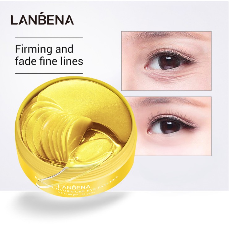Set 60 mặt nạ LANBENA collagen hoa hồng chống nếp nhăn cho mắt