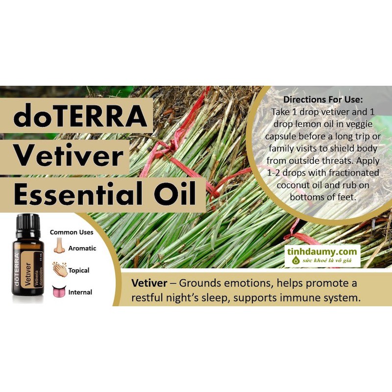Tinh dầu Cỏ Hương bài doterra Vetiver 15mL