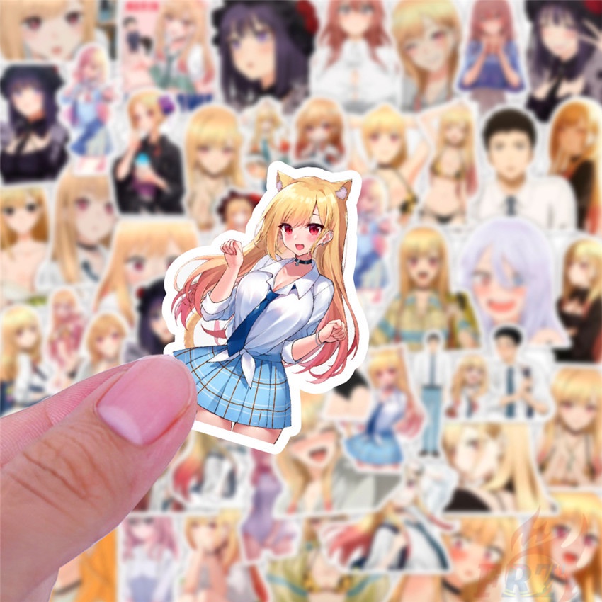 Bộ 100 Cái/Bộ ❉ Miếng Dán Trang Trí Hình Nhân Vật Darling ❉ Sticker Dán Tường Chống Thấm Nước Hình Kitagawa Marin Gojo Wakana