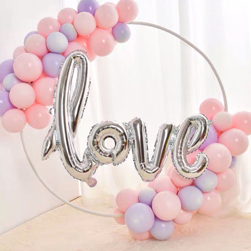 Bong bóng trang trí hình chữ Love tùy chọn màu sắc