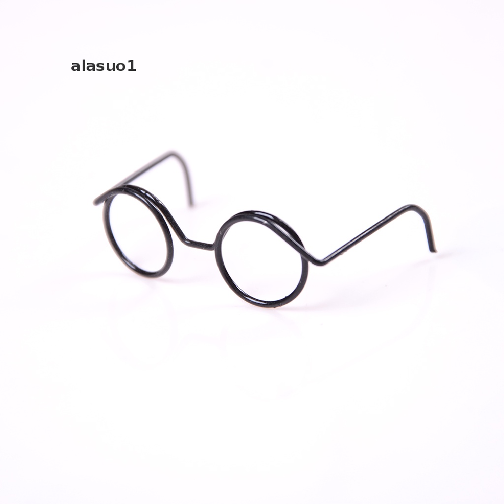 Set 2 Mắt Kính Không Gọng Tròn Cá Tính Cho Búp Bê BJD 1 / 6 30cm [alasuo1]