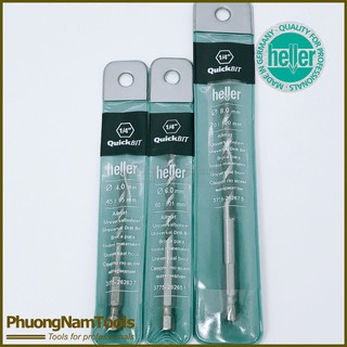 3 mũi khoan đa năng 10x120; 6x101; 8x120mm chân lục giác - Heller QuickBIT -  Made in Germany
