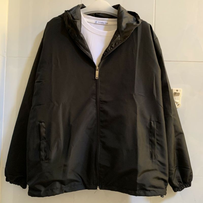 Áo khoác dù Basic Đen có túi lớn unisex (Ảnh thật) cao cấp giá rẻ