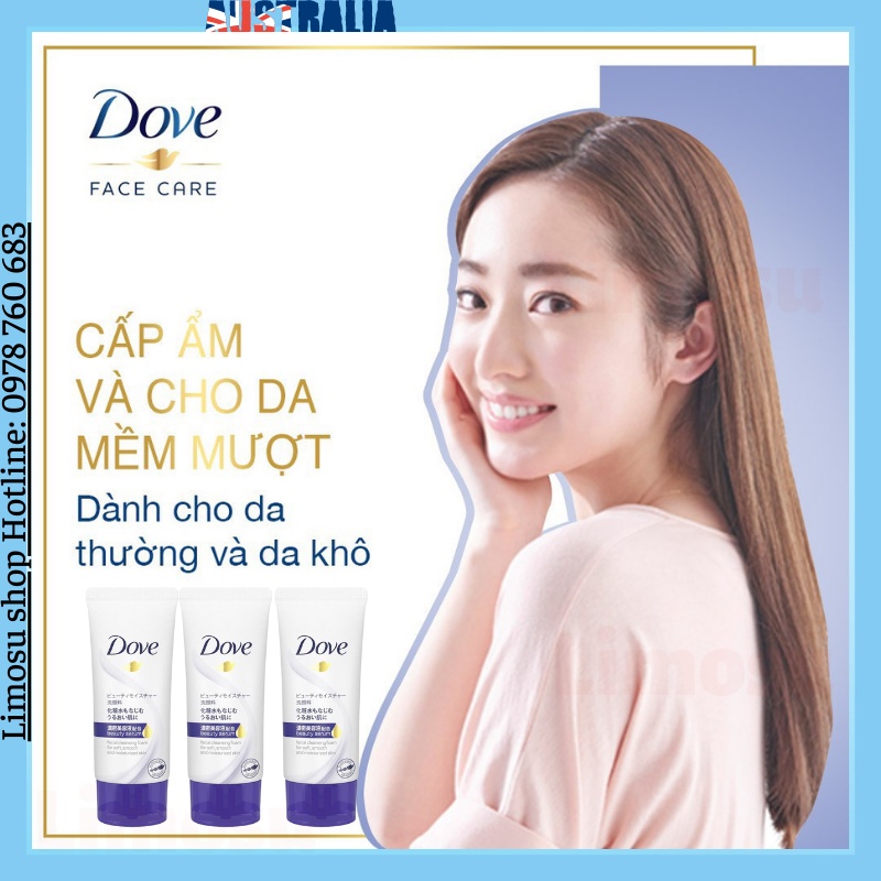 Sữa rửa mặt Dove Beauty serum Tái Tạo, Phục Hồi Da, dưỡng ẩm nội địa Nhật 30g