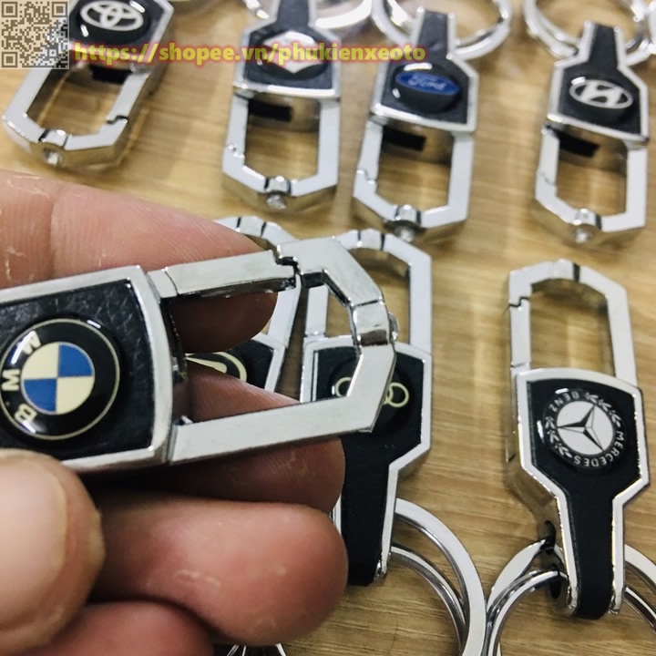Móc khóa ô tô cao cấp logo hãng xe bằng Thép không gỉ