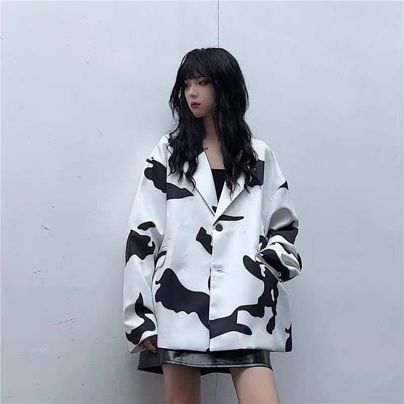 🆕 Áo khoác vest blazer bò sữa KA Closet from chuẩn rộng unisex nam nữ mặc được, vải 5d ko nhòe