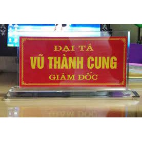Biển chức danh để bàn, mica, 120x240mm ,đẹp bền