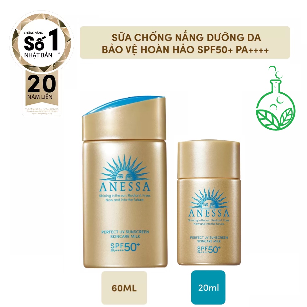 Kem chống nắng dạng sữa dưỡng da bảo vệ hoàn hảo Anessa Perfect UV Skincare Milk SPF 50+ PA++++
