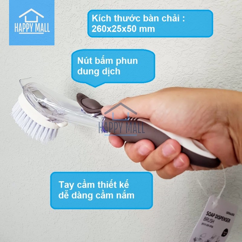 Bàn chải cọ rửa đa năng kèm bình xịt Lock&amp;Lock ET M129