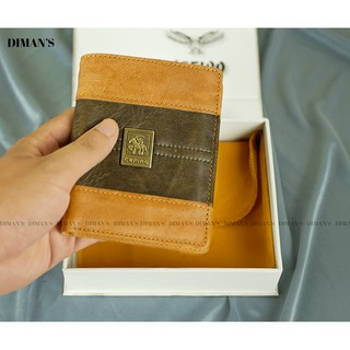 [ Da Bò Thật ] Ví Nam Da Bò Dáng Đứng Handmade Thời Thượng - Mã DB07