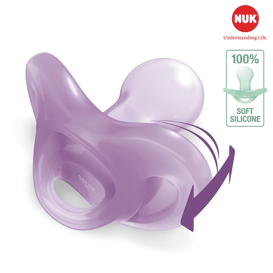 Ti giả NUK Sensitive silicone 0-6M và 6-18M (Vỉ 1 chiếc)