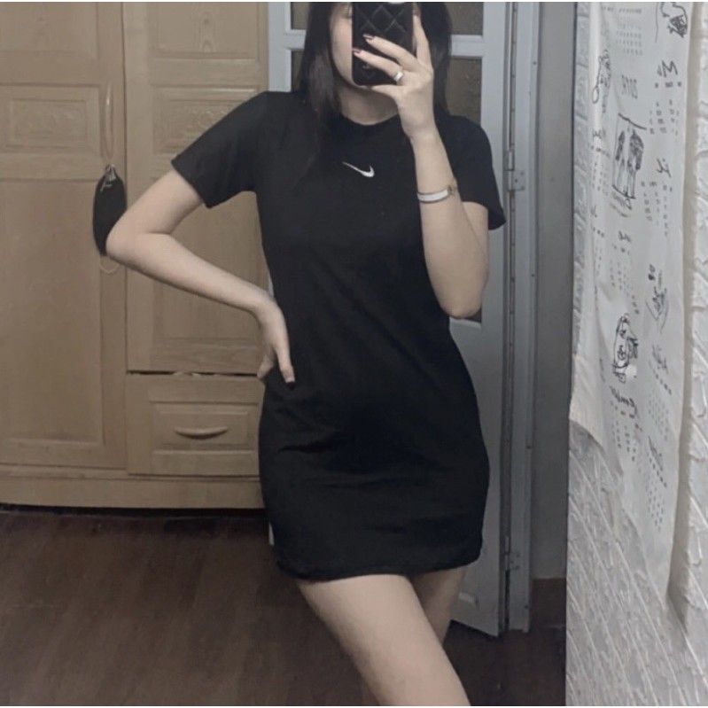 [Mã WAMT1505 giảm 10K đơn 0K] sẵn/ váy body logo siu xinh, váy đen tay ngắn (FREESIZE co dãn) ☺️ ảnh thật sau | BigBuy360 - bigbuy360.vn