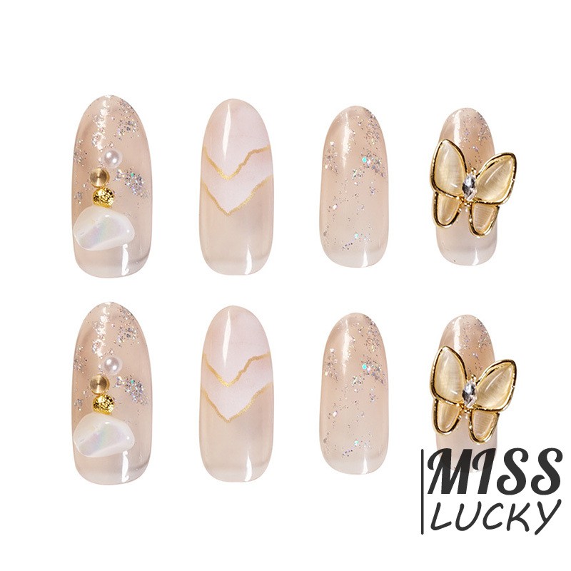 [Hàng mới về] Set 24 móng tay giả kiểu dáng thời trang tiện dụng