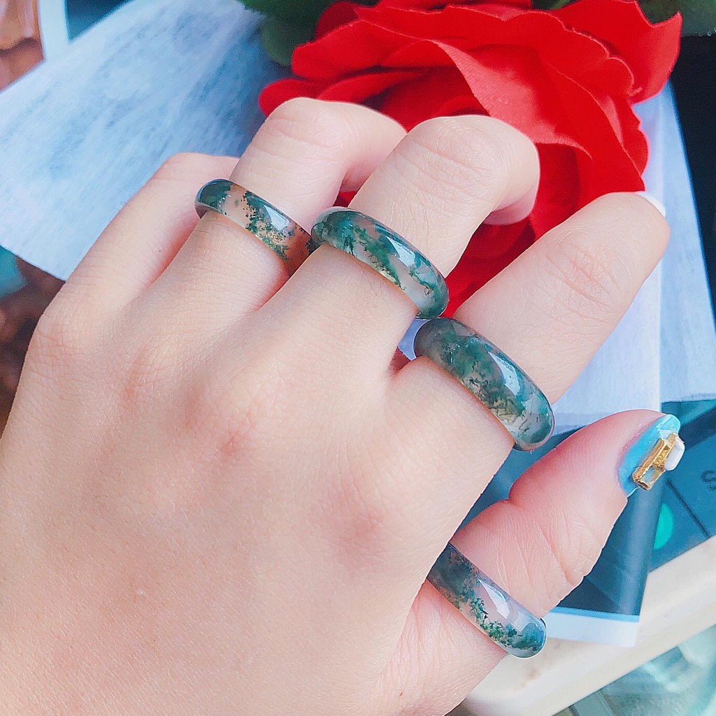 Nhẫn băng thuỷ tảo , hàng chuẩn có giấy của tiệm