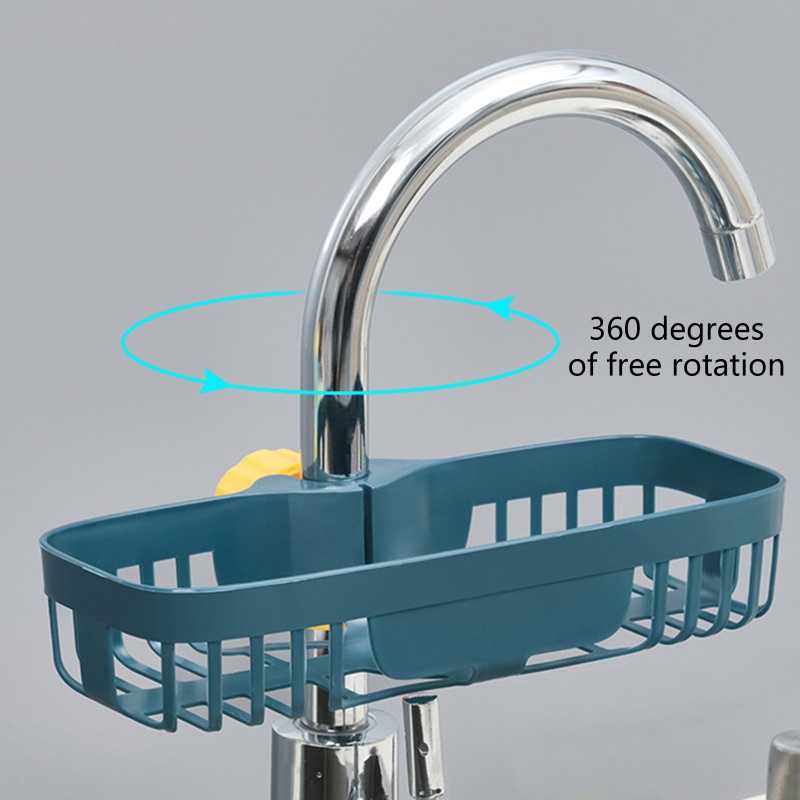 Giá Đỡ Bọt Biển Rửa Chén / Xà Phòng Gắn Vòi Nước Hình Tròn Tiện Dụng Cho Phòng Tắm / Nhà Bếp