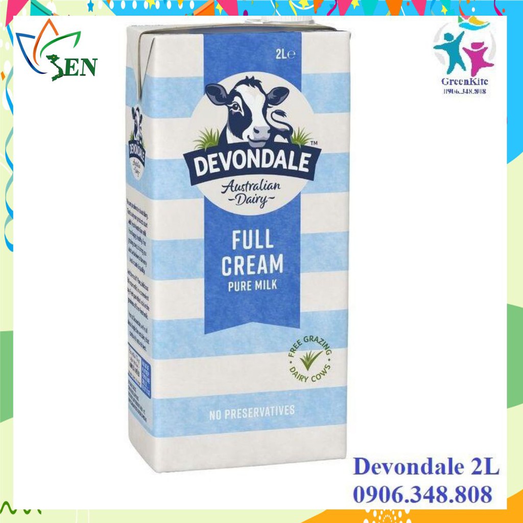 [SEN EMART] Thùng Sữa Tươi DEVONDALE 2L - 6 hộp nội địa ÚC