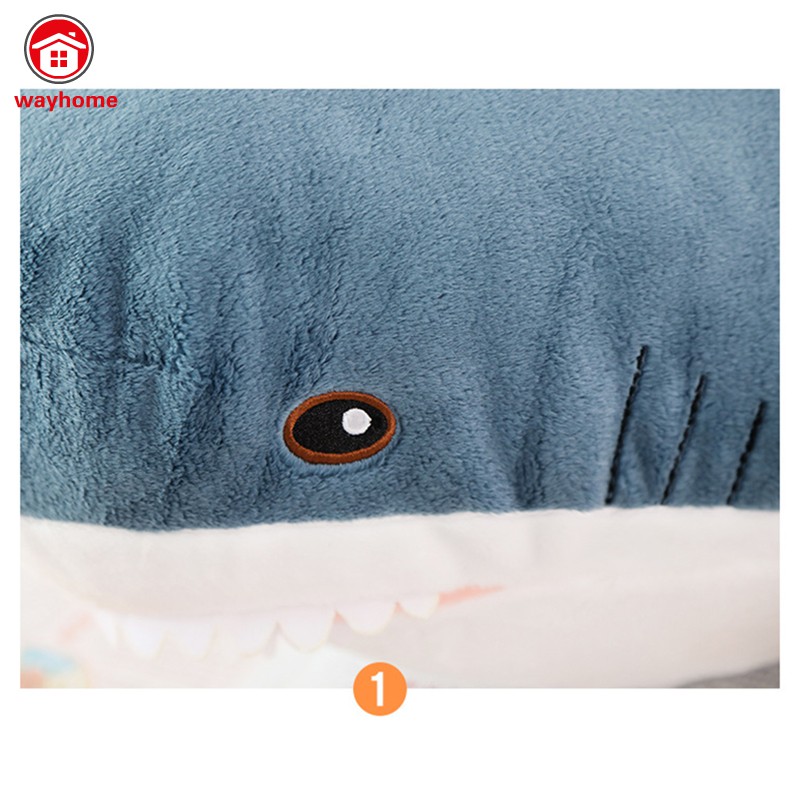 Lovely Big Shark Soft Plush Toy Dolls Stuffed Animal Pillow Bedroom Sofa Decoration 