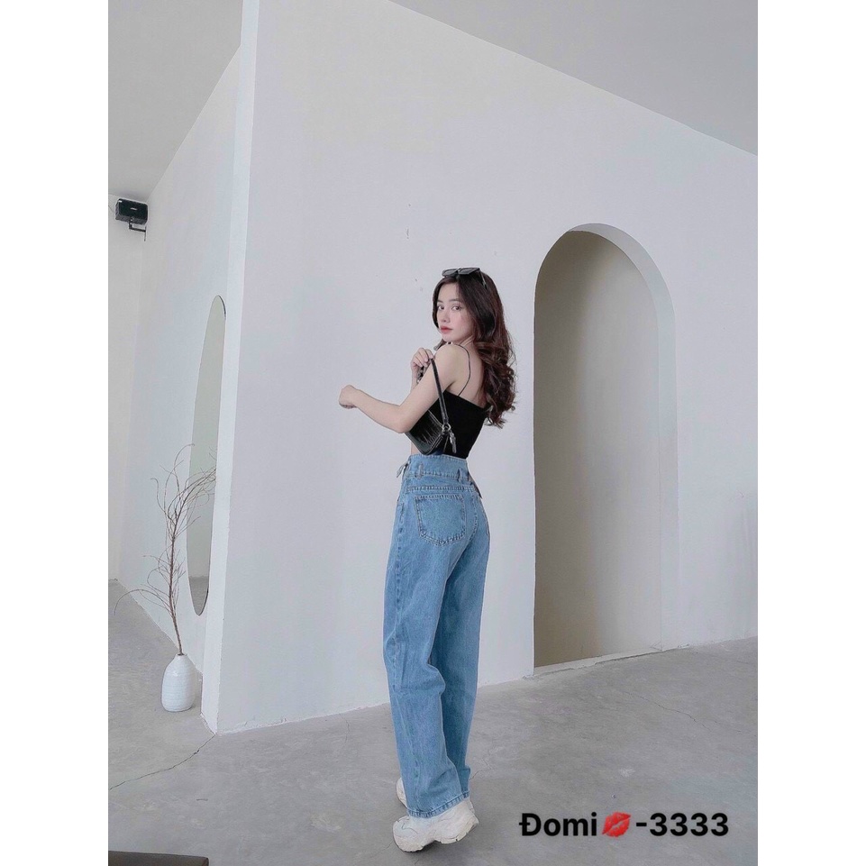 Quần Jean nữ Cao Cấp , Quần beggy nữ trơn , quần ống rộng nữ phối đồ cực xinh T- Fashion Shop QN405