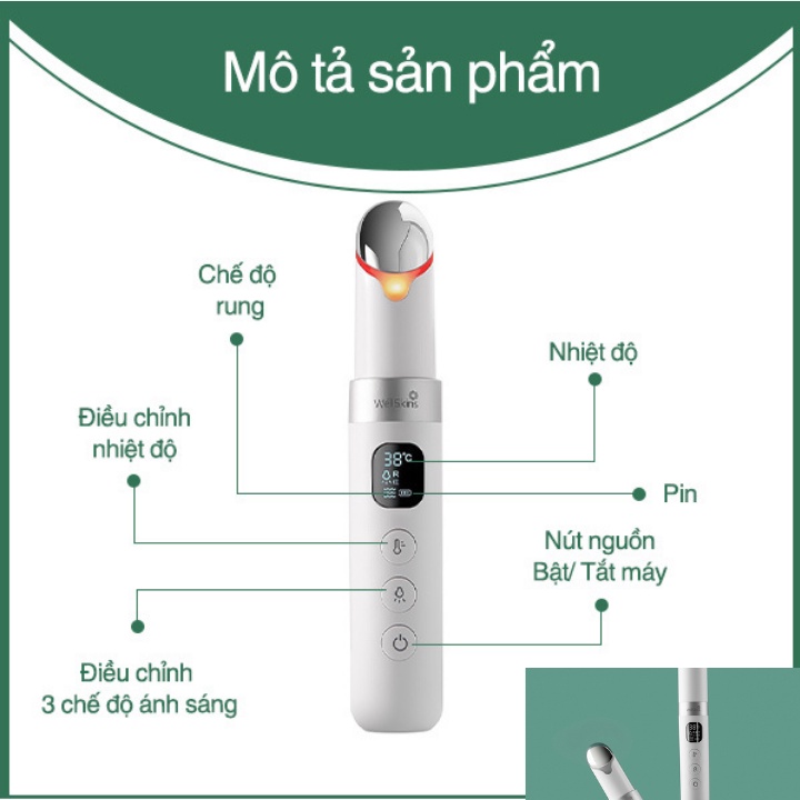 Máy Massage Xiaomi Momoda SX322 Mắt Làm Đẹp Đa Năng - Giảm Mệt Mỏi- Xóa Quầng Thâm- Xóa Nệp Nhăn- Chống Lão Hóa