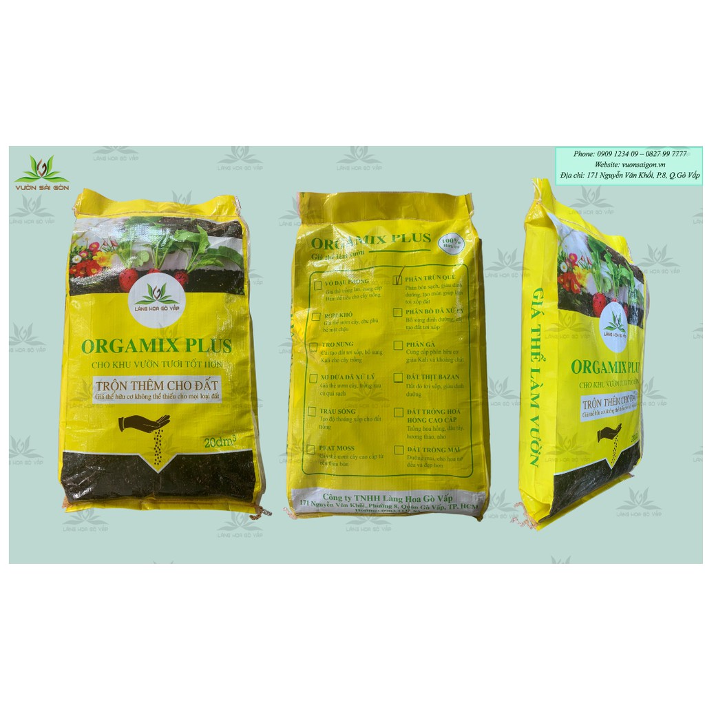 Phân trùn quế Orgamix Plus 10kg cung cấp đầy đủ dưỡng chất cho rau sạch, đất tơi xốp